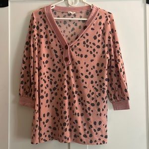 Bibi dotted coral/pink top